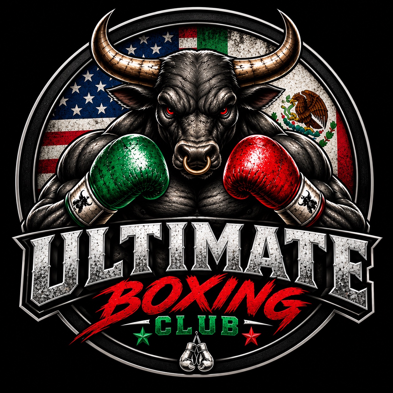 Ultimate Boxing Club bull logo